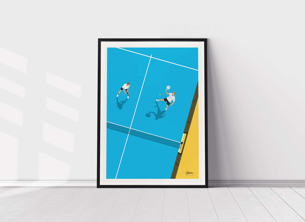Take the Net • Padel Team Poster 50cm x 70cm Don Valentino Studio