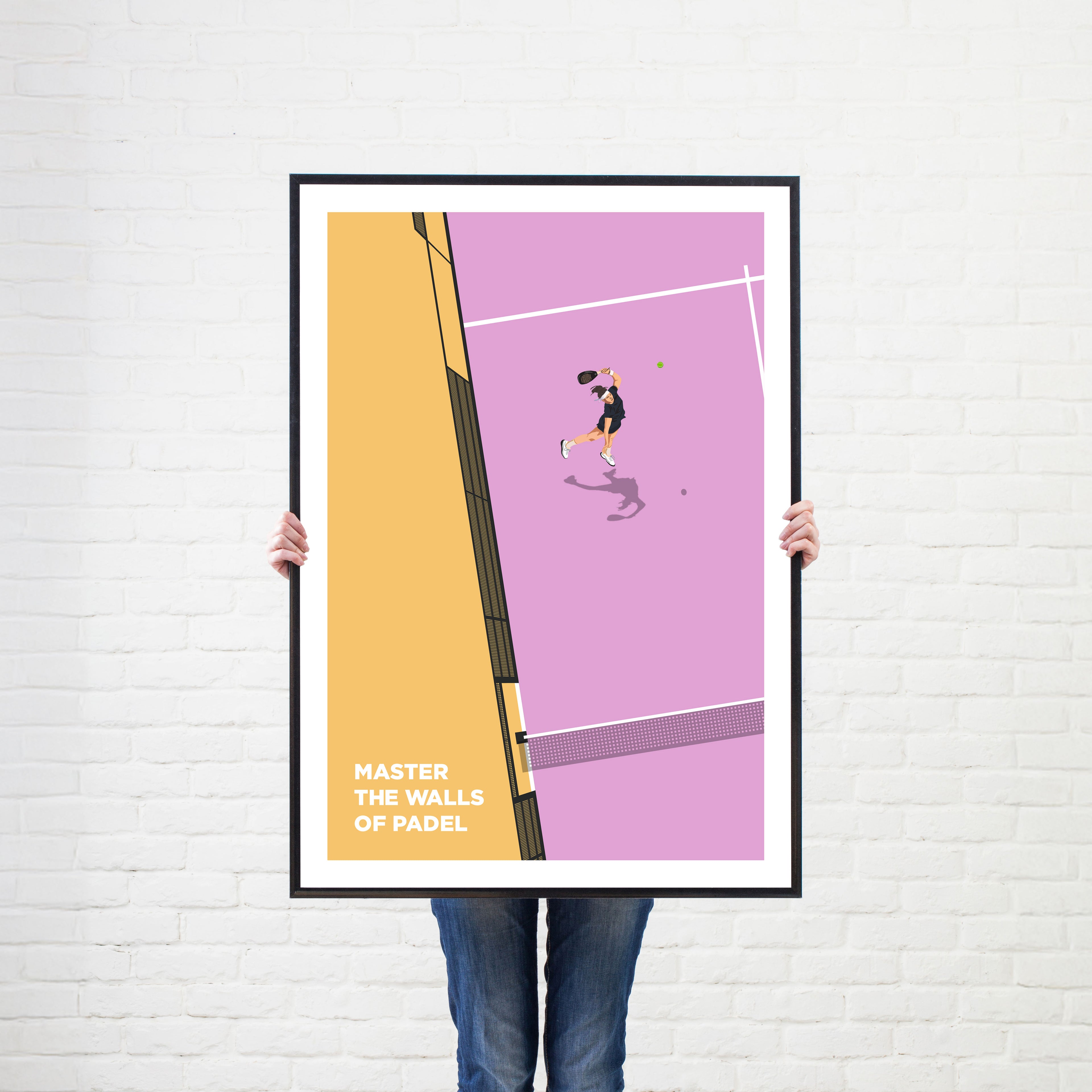 Master the Walls, Padel Vintage Poster