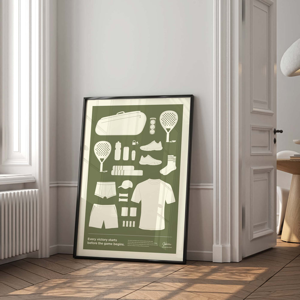 In the Bag, Padel Bag Checklist Poster, Male Green