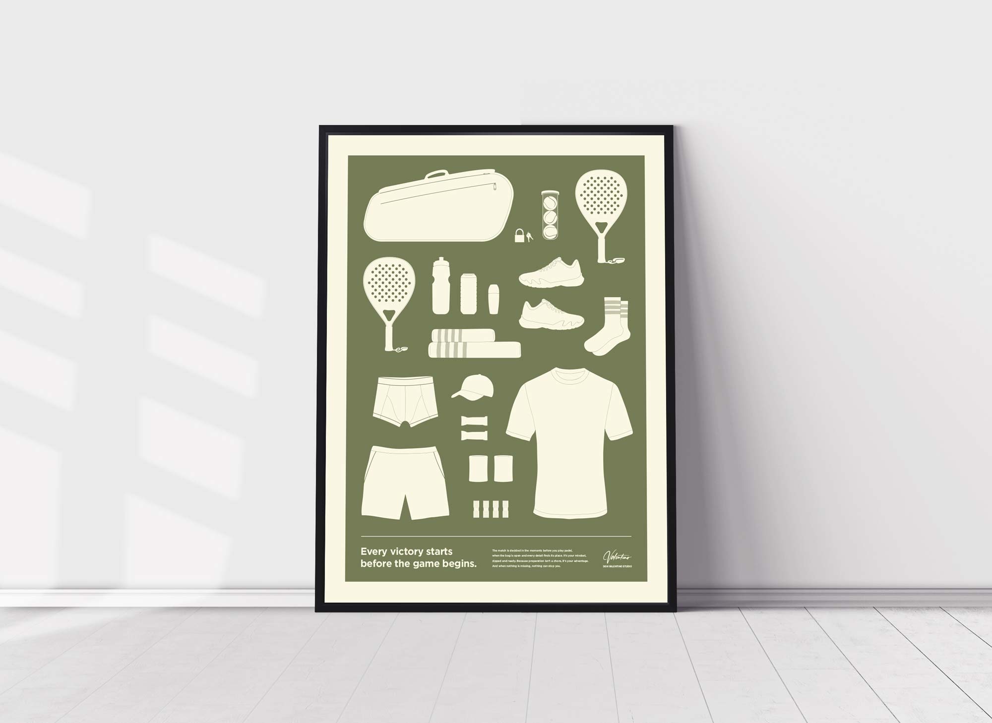 In the Bag, Padel Bag Checklist Poster, Male Green