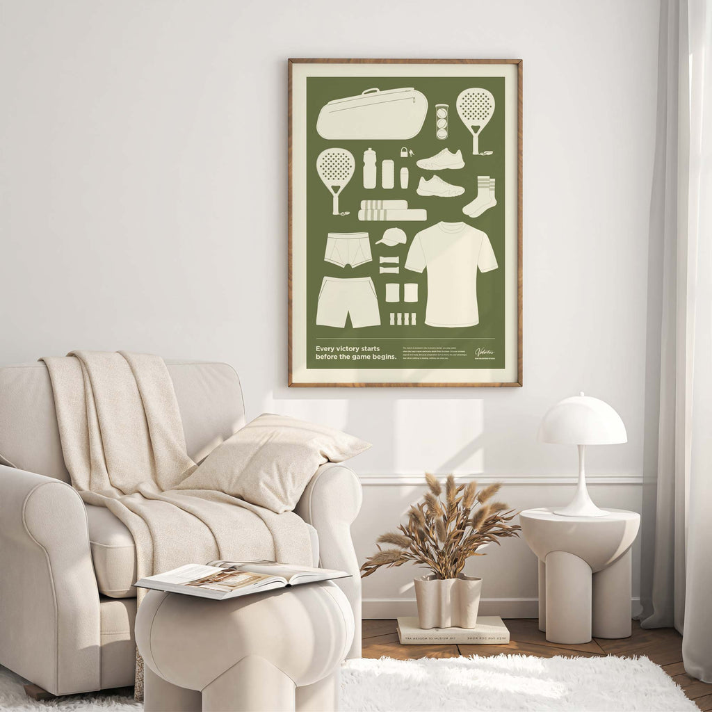 In the Bag, Padel Bag Checklist Poster, Male Green