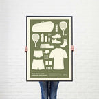 In the Bag, Padel Bag Checklist Poster, Male Green