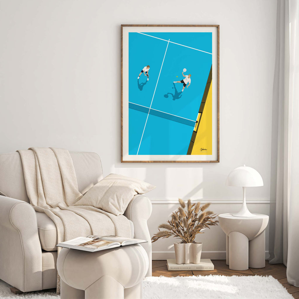 Take the Net • Padel Team Poster 50cm x 70cm Don Valentino Studio