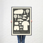 In the Bag, Padel Bag Checklist Poster, Male Grey