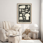 In the Bag, Padel Bag Checklist Poster, Male Grey