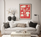 In the Bag. Padel Bag Checklist Poster, Male red