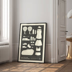 In the Bag, Padel Bag Checklist Poster, Female Grey