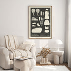 In the Bag, Padel Bag Checklist Poster, Female Grey