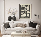 In the Bag, Padel Bag Checklist Poster, Female Grey