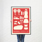 In the Bag, Padel Bag Checklist Poster, Female Red