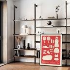 In the Bag, Padel Bag Checklist Poster, Female Red