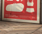 In the Bag, Padel Bag Checklist Poster, Female Red