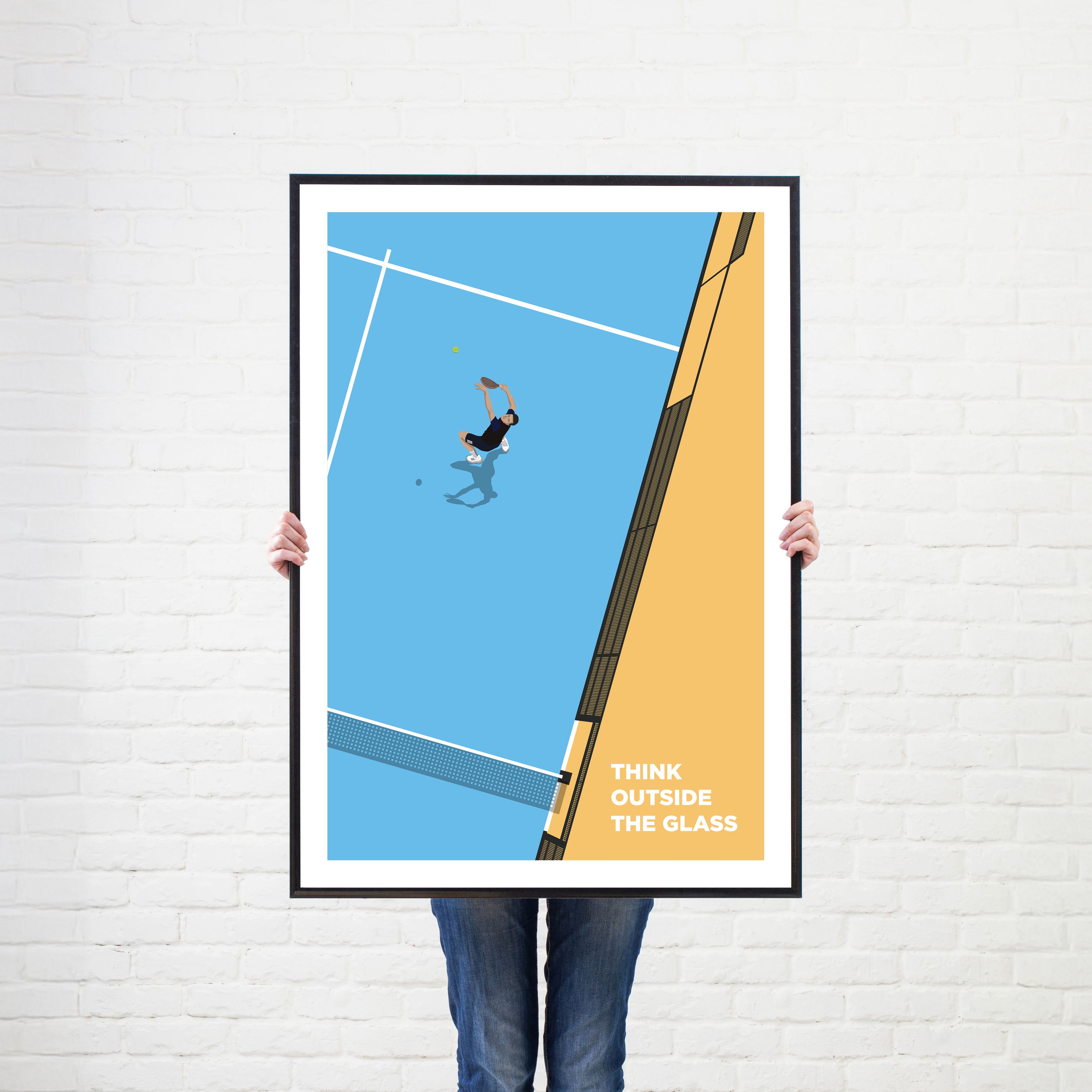 Think Outside the Glass, Padel Vintage Poster