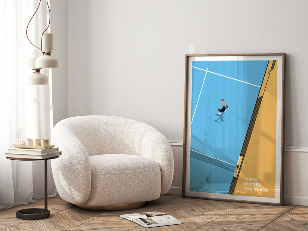 Think Outside the Glass, Padel Vintage Poster