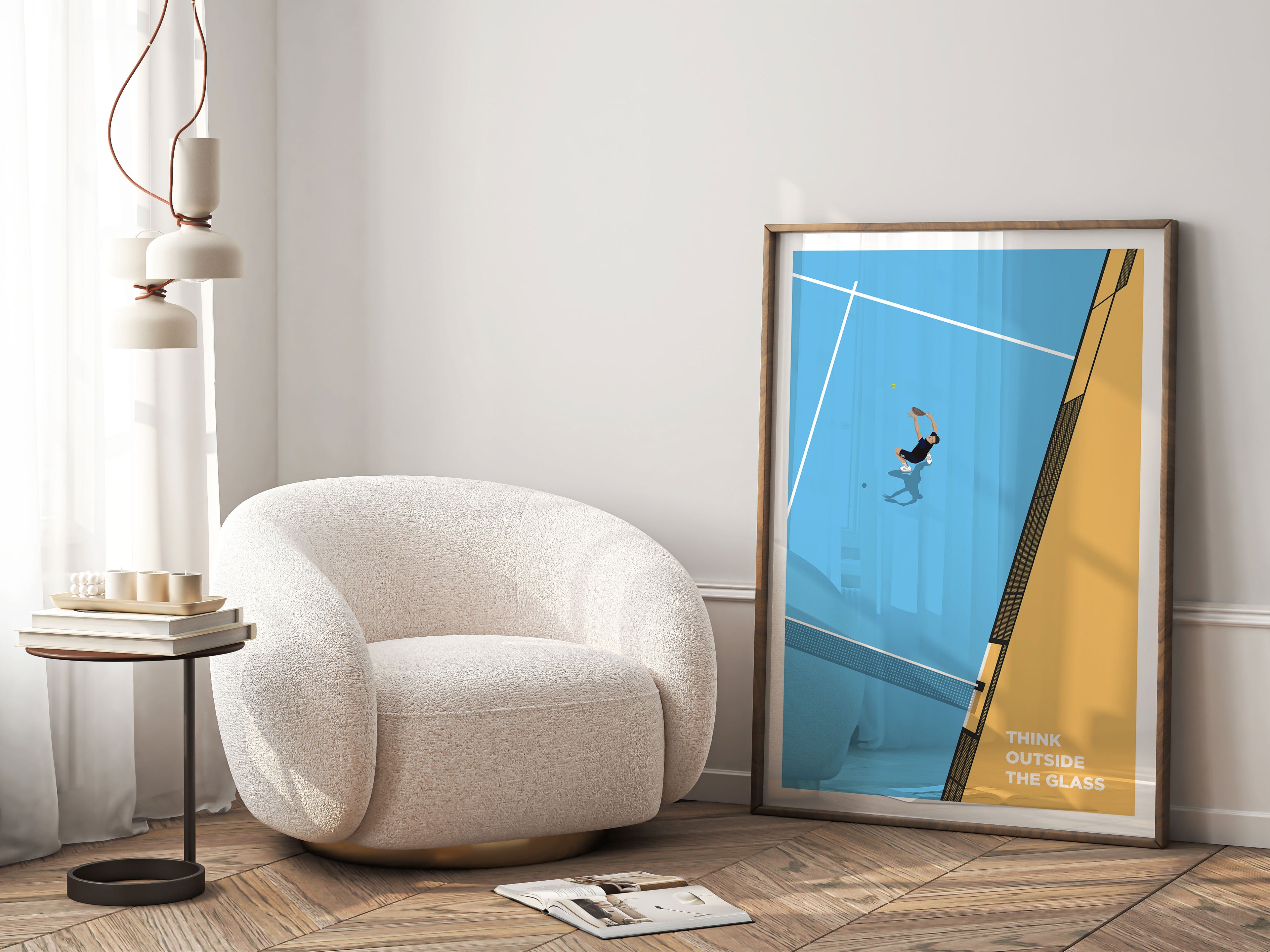 Think Outside the Glass, Padel Vintage Poster