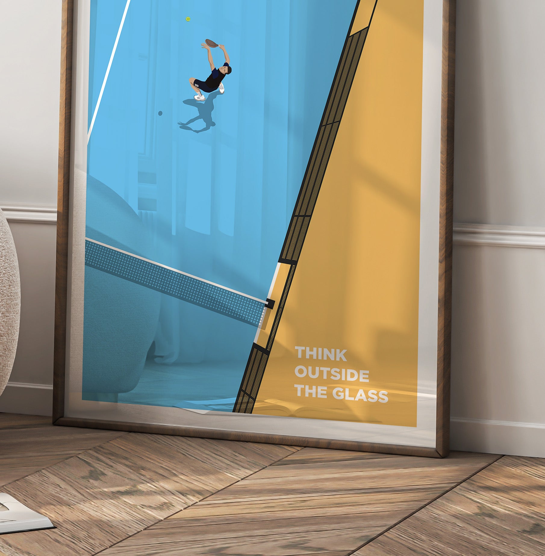 Think Outside the Glass, Padel Vintage Poster