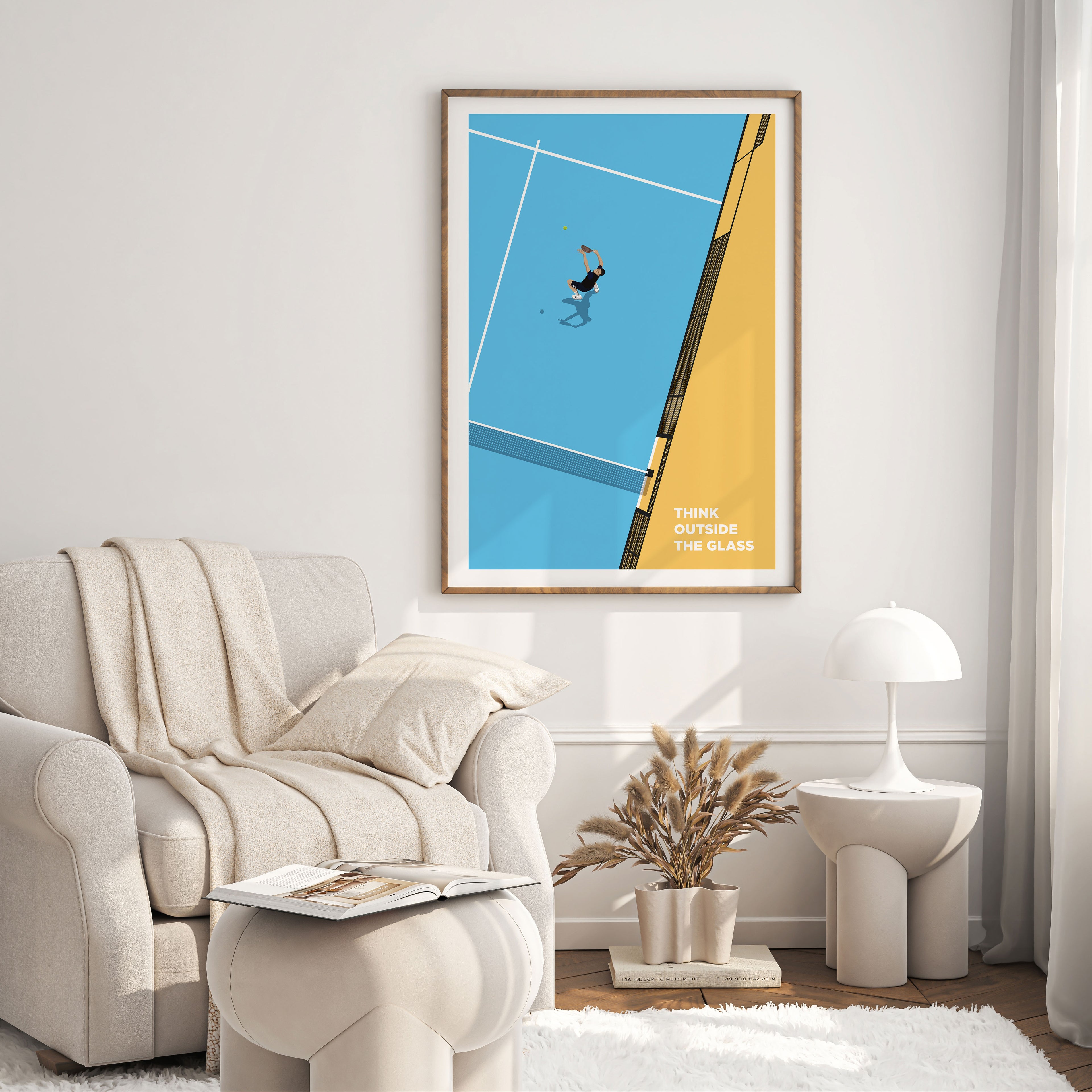 Think Outside the Glass, Padel Vintage Poster