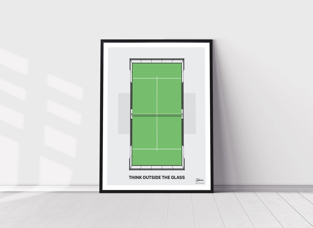 Think Outside the Glass, Padel Court Poster