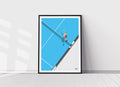 The Net Play, Padel Vintage Poster Don Valentino Studio