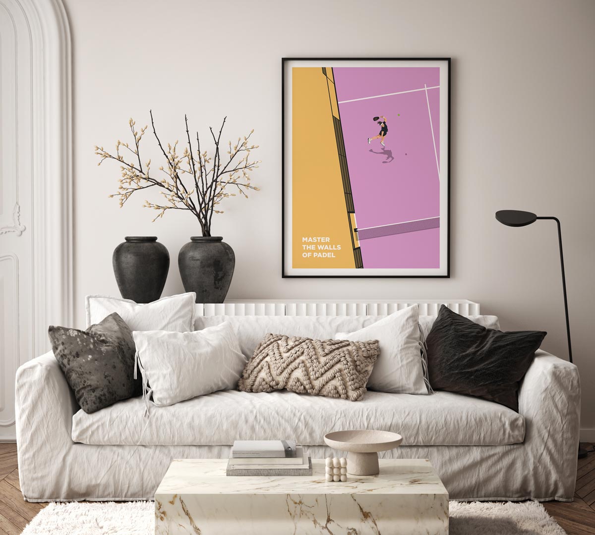 Master the Walls, Padel Vintage Poster